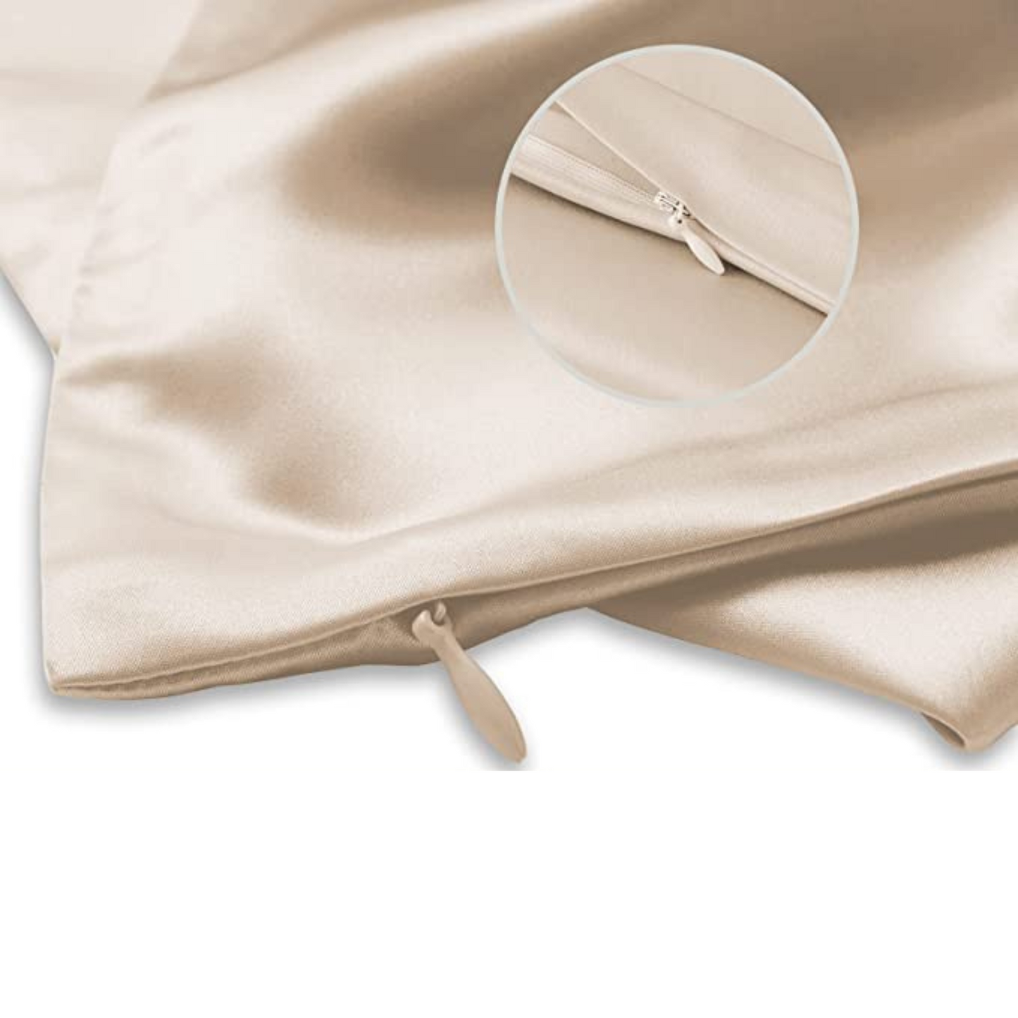 King REST in Taupe Mulberry Silk Scripture Pillowcase